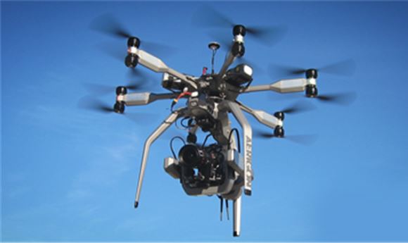 Intuitive Aerial drone supports UHD cameras