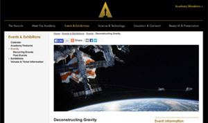 Academy event to deconstruct 'Gravity'