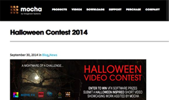 Imagineer Systems sponsoring Halloween video contest