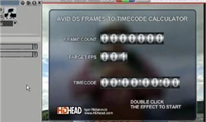 Avid DS Frame Time Calculator