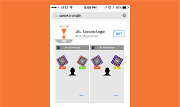 JBL apps helps with speaker set up