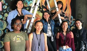Charlieuniformtango invites students to create studio mural