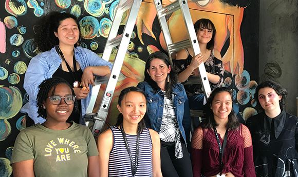 Charlieuniformtango invites students to create studio mural