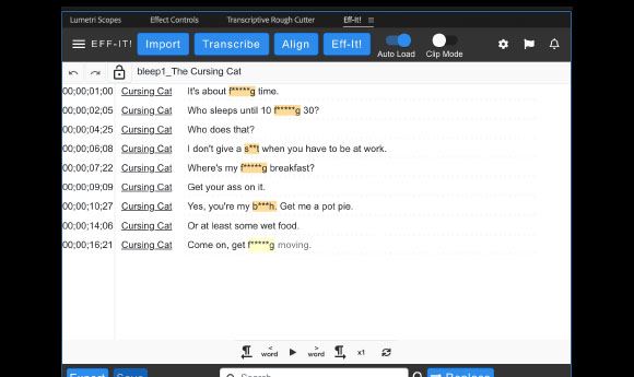 Digital Anarchy's Eff-It! plug-in helps clean up foul language