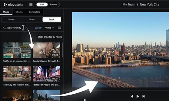 Elevate.io adds stock libraries to browser-based editing platform