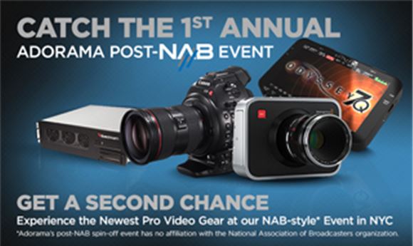 Adorama hosting post-NAB event in NYC
