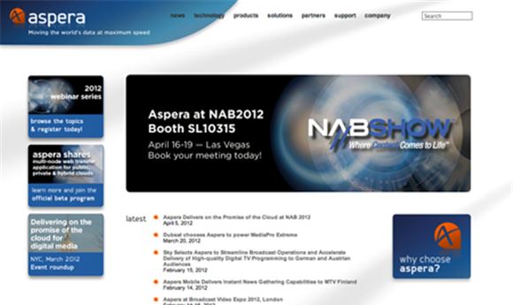 Aspera at NAB with cloud solution