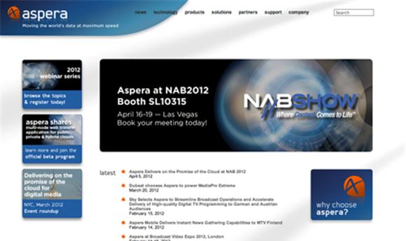 Aspera at NAB with cloud solution
