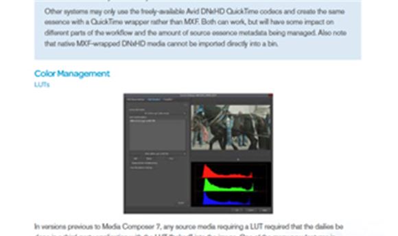 White Paper: Avid workflow for digital cinema cameras