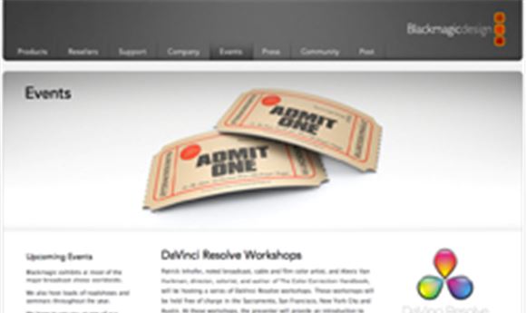 Blackmagic Design hosting Resolve workshop in NYC