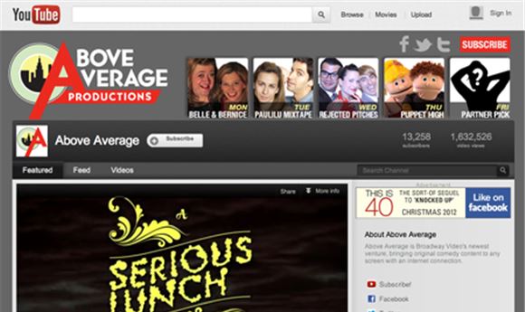 Broadway Video launches 'Above Average' YouTube network