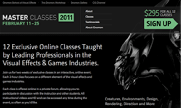 Gnomon holding online Master Classes