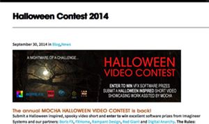 Imagineer Systems sponsoring Halloween video contest