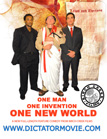 Three men standing against a textured background with movie title text below.
