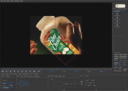 A digital editing software interface showing a product photo of a fiber supplement bottle with selection paths.