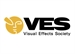 VES logo featuring a gold stylized face icon and black text.