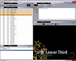 A digital video editing software interface with a file list, timeline, and preview window.